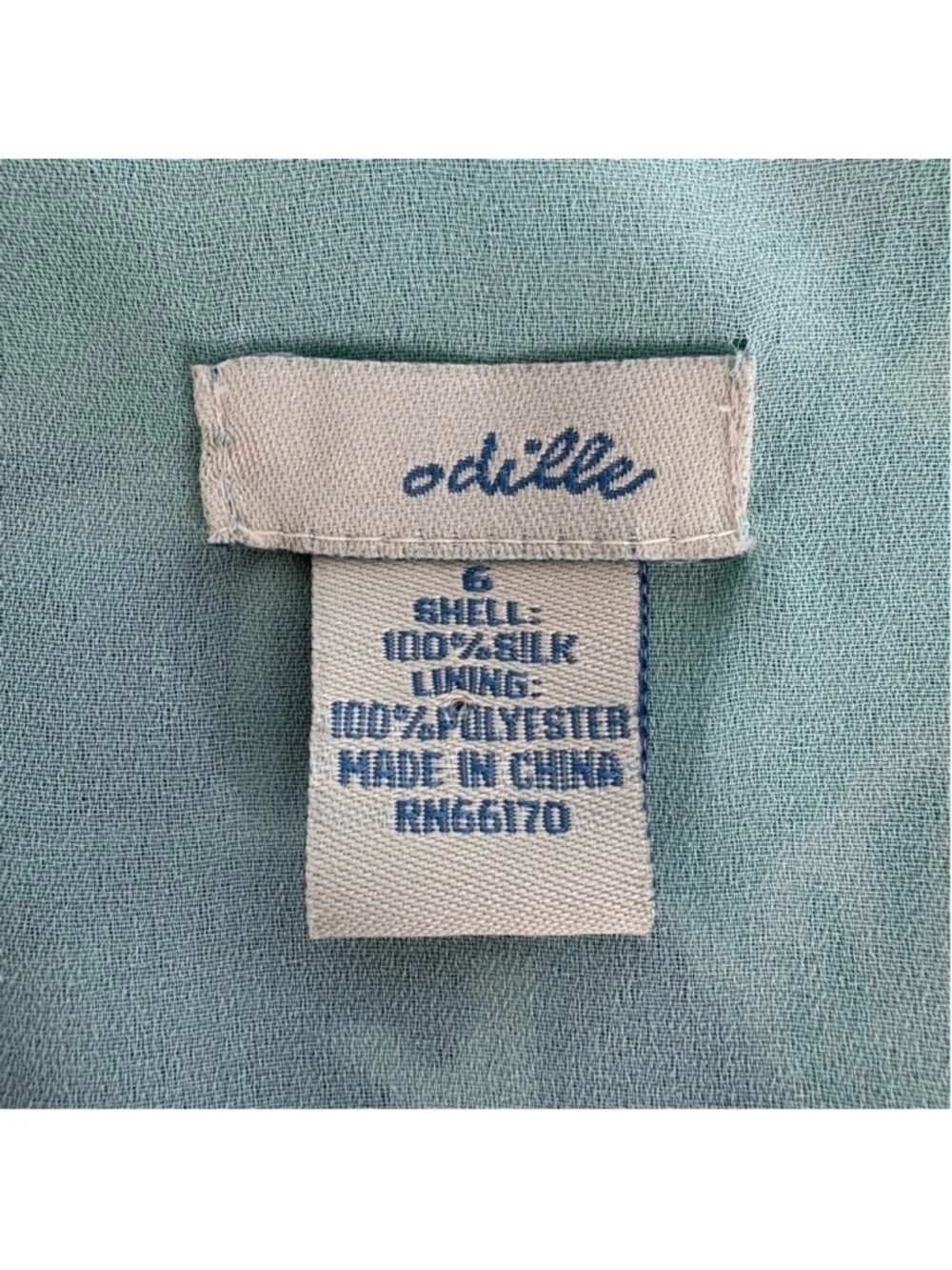 Odille 100 Silk Sheer Drop Waist Dress 6 Teal Floral Velvet Lace 90s Whimsigoth - Picture 13 of 16
